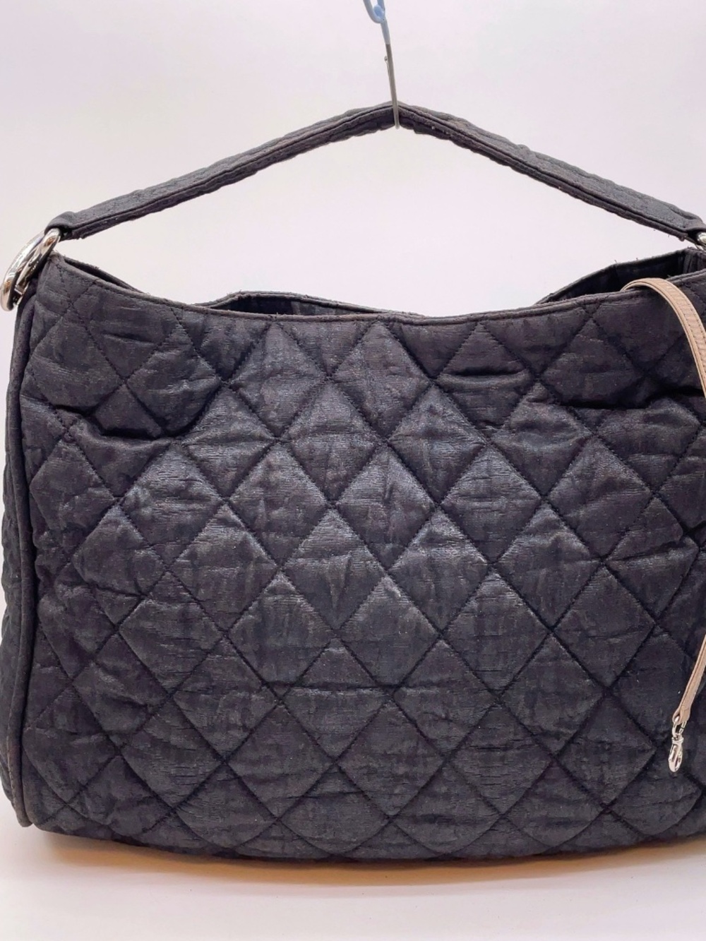 Chanel Coated Canvas Black Hobo Bag